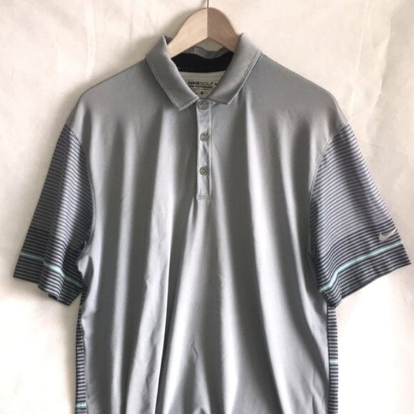Nike Golf Men's Polo Gray Dri-Fit Tour Performance Activewear Shirt Size M - Picture 8 of 8